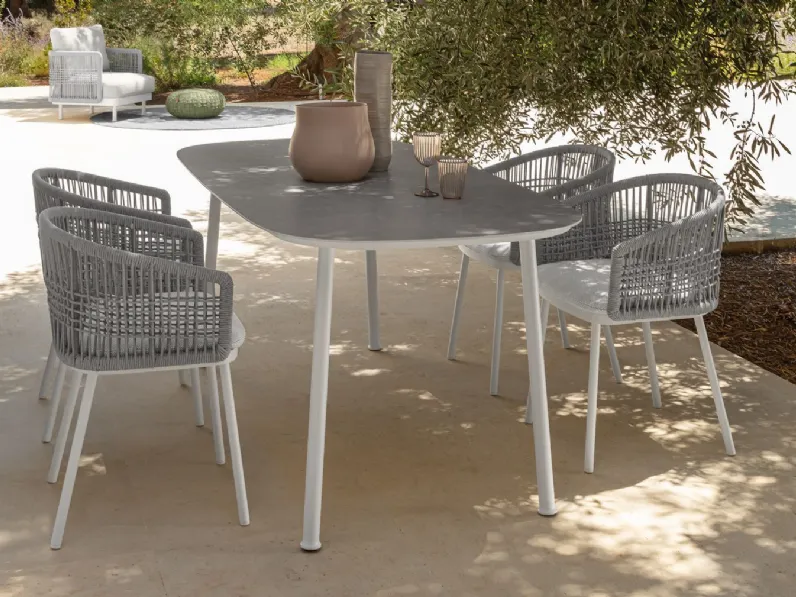 Arredo Giardino Tavolo tondo slam rope + 4 poltrone  Talenti a prezzo scontato