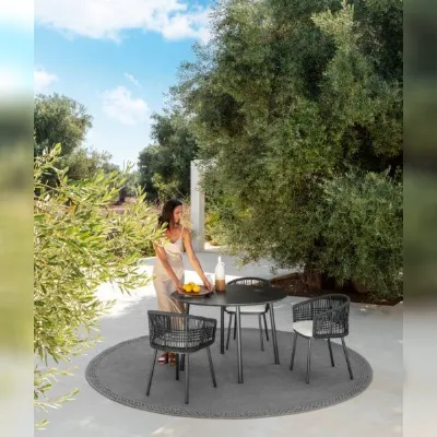 Arredo Giardino Tavolo tondo slam rope + 4 poltrone  Talenti a prezzo scontato