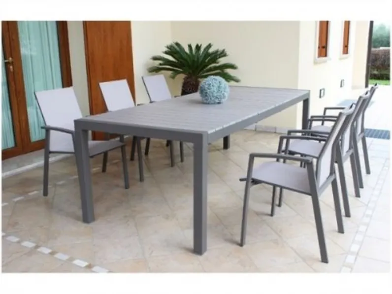 Tavolo waikiki allungabile in alluminio 162/242 taupe Cosma outdoor living: Arredo Giardino a prezzo scontato
