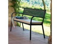 Sedia Panca alice con braccioli colore ferro antico da giardino a marchio Vermobil a prezzi convenienti