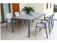 Waikiki 162/242 con 6 poltroncine cervia colore taupe Cosma outdoor living: tavolo da giardino a prezzo scontato