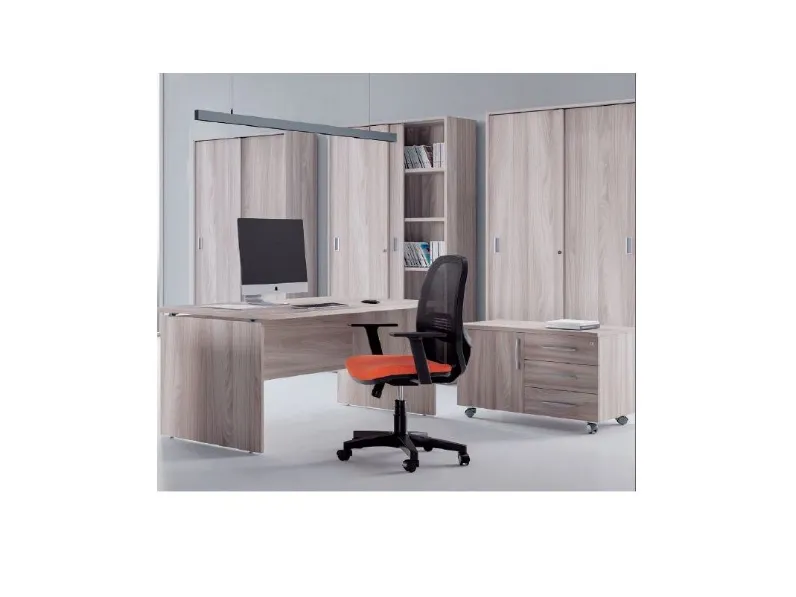 Armadio in legno Mobile armadio ante scorrevoli per ufficio Flycom con forte sconto