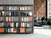 Libreria in metallo Socrate Caimi a prezzi outlet