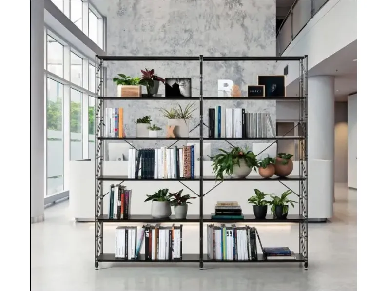 Libreria in metallo Socrate Caimi a prezzi outlet
