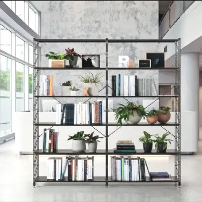 Libreria in metallo Socrate Caimi a prezzi outlet