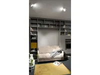 Libreria in laccato opaco Spazioteca a marchio Pianca con forte sconto