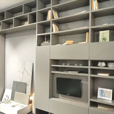 Libreria in laccato opaco Spazioteca Pianca a prezzi convenienti