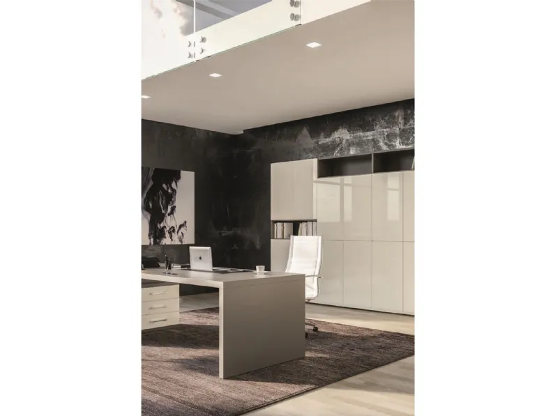 Mobile per ufficio in laccato lucido Of 68 Giessegi a prezzi outlet