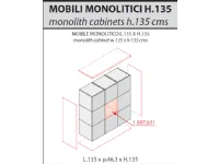 Mobile per ufficio modello Iulio monolitico in legno ad un prezzo davvero conveniente