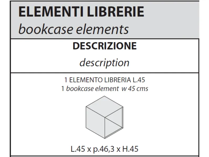 Mobile in legno Iulio monolitico Las mobili in offerta