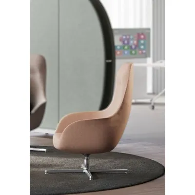 Sedia direzionale in ecopelle Truka girevole base alluminio Las mobili in offerta