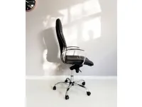 Sedia direzionale Beta direzionale cromata in ecopelle Collezione esclusiva a prezzo scontato