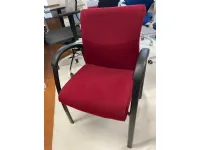 Sedia direzionale in altro Deko rosso bordo Deas con forte sconto
