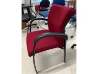 Sedia direzionale in altro Deko rosso bordo Deas con forte sconto