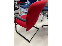 Sedia direzionale Kommis rosso in altro Dexo a prezzo Outlet