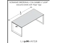 Scrivania direzionale 5th element in legno Las mobili in Offerta Outlet