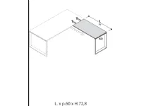 Scrivania direzionale 5th element in legno Las mobili in Offerta Outlet