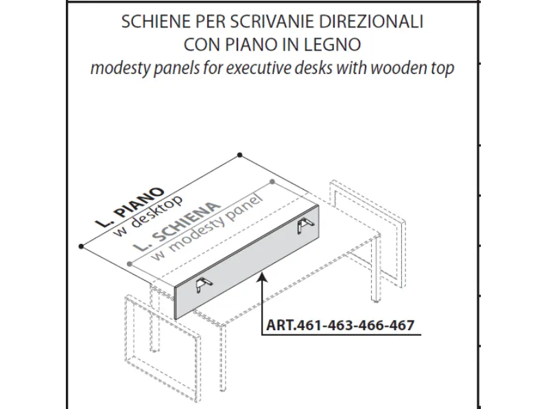 Scrivania direzionale 5th element in legno Las mobili in Offerta Outlet