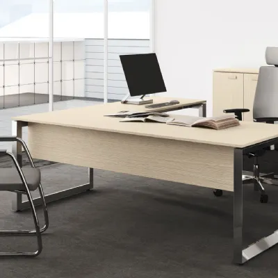 Scrivania direzionale 5th element in legno Las mobili in Offerta Outlet