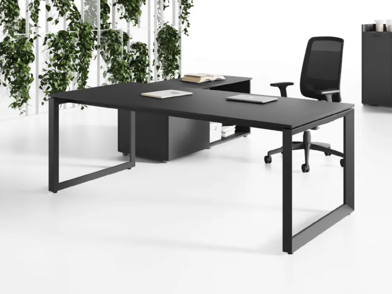 Scrivania direzionale modello 5th element - ufficio completo con mobili Las mobili in OFFERTA OUTLET