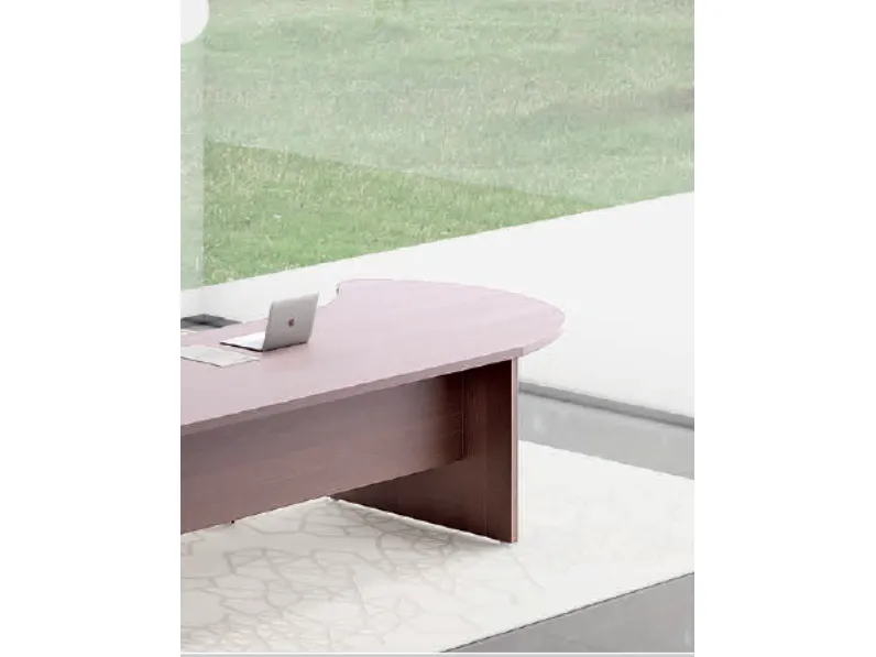 Scrivania direzionale in legno Con allungo plano e sedia Flycom con forte sconto