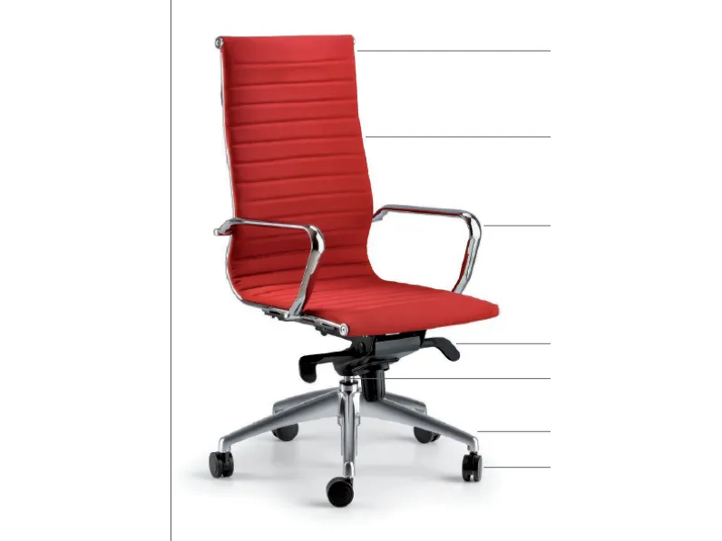 Scrivania direzionale in legno Con allungo plano e sedia Flycom con forte sconto