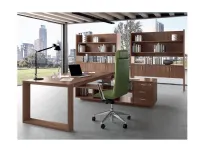 Scrivania direzionale in legno Direzionale forma e mobile boiserie Flycom a prezzi outlet