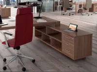 Scrivania direzionale in legno Direzionale forma e mobile boiserie Flycom a prezzi outlet