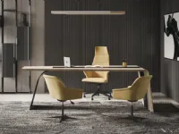 Scrivania direzionale modello Scrivania acciaio e pelle luxury italia in pelle ad un prezzo davvero conveniente