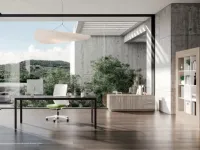 Scrivania direzionale Scrivania direzionale eos con mobili in vetro Flycom a prezzo scontato