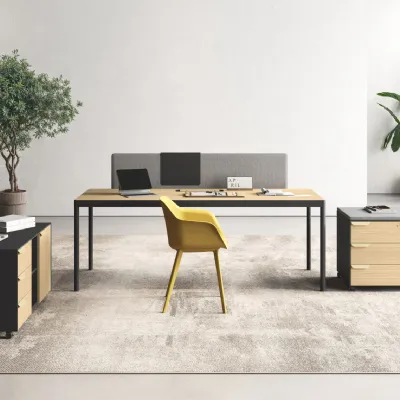 Scrivania direzionale Scrivania ufficio direzionale  fil rouge in legno Las mobili in Offerta Outlet