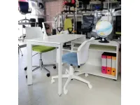 Scrivania direzionale in legno Andrea - postazione home officecon sedia a marchio Las mobili a prezzi convenienti