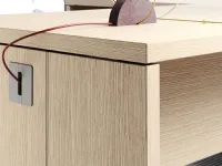 Scrivania direzionale modello Delta - composizione ufficio completo in legno ad un prezzo speciale