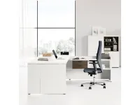 Scrivania direzionale Direzionale delta e poltrona in legno Las mobili in Offerta Outlet