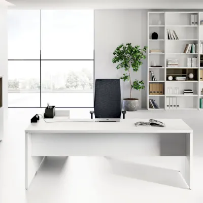 Scrivania direzionale Direzionale delta e poltrona in legno Las mobili in Offerta Outlet