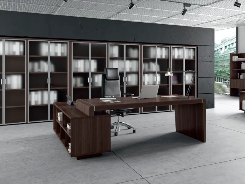 Scrivania direzionale modello Direzionale forma  Flycom in OFFERTA OUTLET