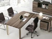 Scrivania direzionale in legno Direzionale iulio a marchio Las mobili a prezzi convenienti