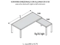 Scrivania direzionale in legno Direzionale iulio a marchio Las mobili a prezzi convenienti