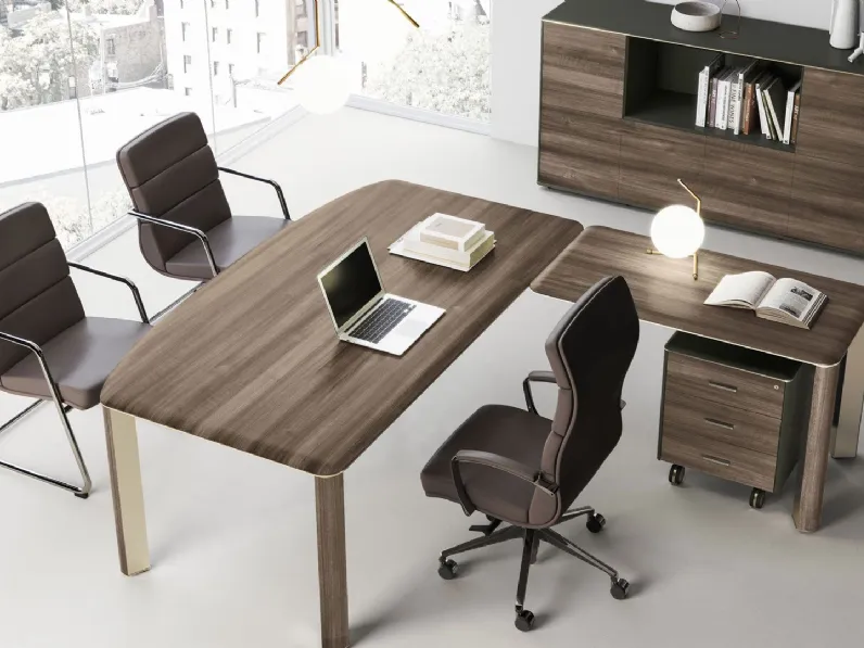 Scrivania direzionale in legno Direzionale iulio a marchio Las mobili a prezzi convenienti
