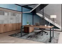 Scrivania direzionale in legno E ufficio completo stratos plus  a marchio Flycom con forte sconto