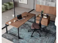 Scrivania direzionale in legno E ufficio completo stratos plus  a marchio Flycom con forte sconto