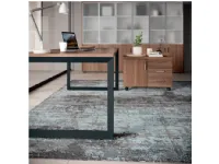 Scrivania direzionale in legno E ufficio completo stratos plus  a marchio Flycom con forte sconto