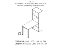 Scrivania in legno Luca - postazione home office con sedia Las mobili in offerta