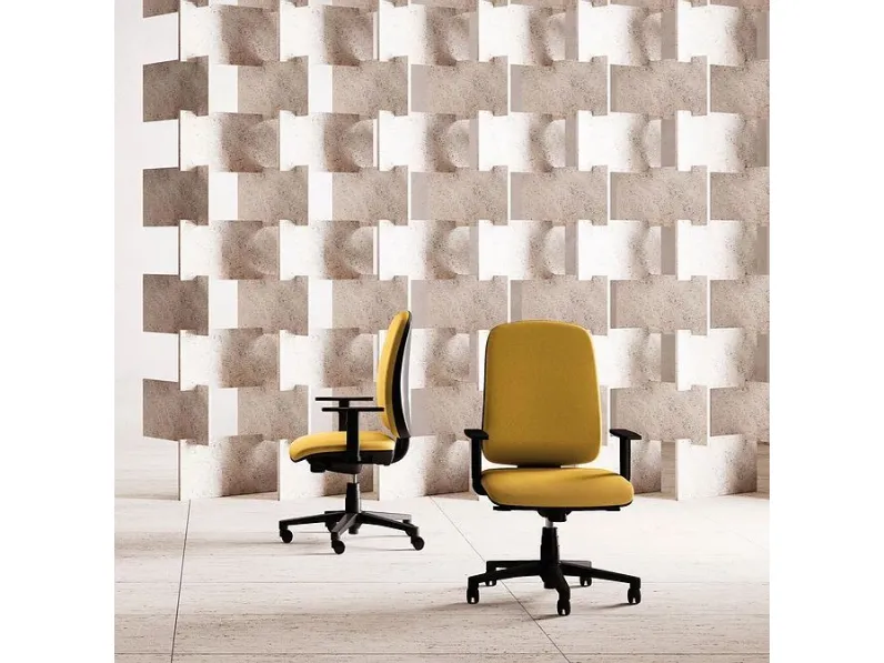 Scrivania direzionale in legno Luca - postazione home office con sedia Las mobili a prezzi convenienti
