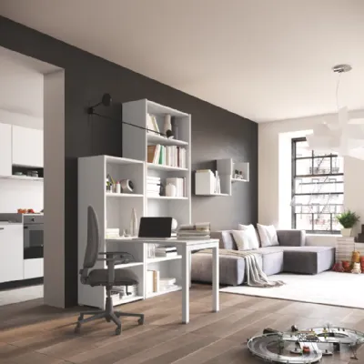 Scrivania direzionale in legno Luca - postazione home office con sedia Las mobili a prezzi convenienti