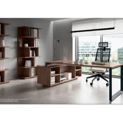 Scrivania direzionale in legno Ufficio completo stratos plus 2 a marchio Flycom con forte sconto