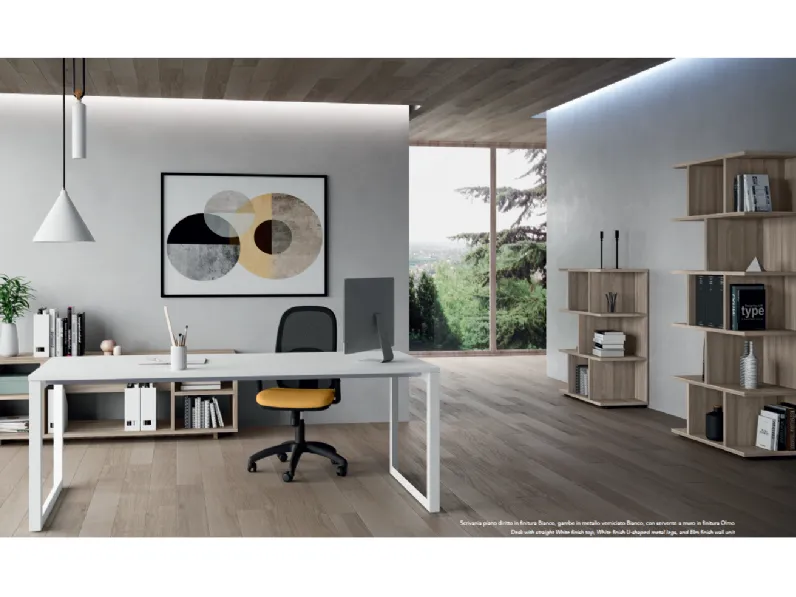 Scrivania direzionale modello Ufficio completo stratos plus Flycom in OFFERTA OUTLET