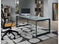 Scrivania direzionale modello E ufficio completo stratos plus in vetro ad un prezzo speciale