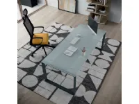 Scrivania direzionale modello E ufficio completo stratos plus in vetro ad un prezzo speciale