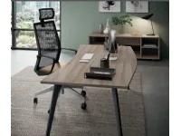 Scrivania direzionale in legno Postazione ufficio completo rhea Flycom a prezzi outlet